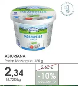 Supermercados Plaza ASTURIANA Perlas Mozzarella oferta