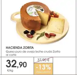 Supermercados Plaza HACIENDA ZORITA Queso puro de oveja leche cruda Zorita al corte oferta