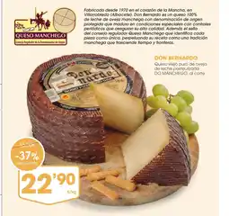 Supermercados Plaza DON BERNARDO Queso viejo puro de oveja de leche pasteurizada DO MANCHEGO, al corte oferta