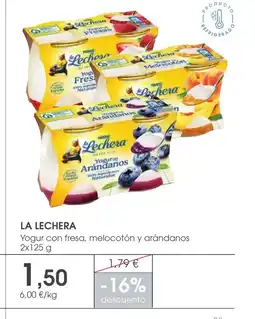 Supermercados Plaza LA LECHERA Yogur con fresa, melocotón y arándanos oferta