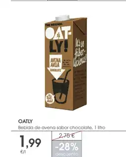 Supermercados Plaza OATLY Bebida de avena sabor chocolate oferta
