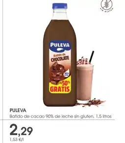 Supermercados Plaza PULEVA Batido de cacao 90% de leche sin gluten oferta