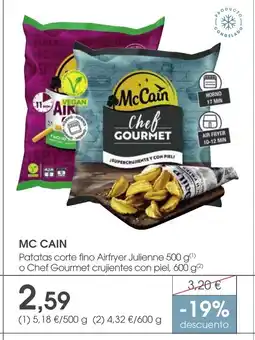 Supermercados Plaza MC CAIN Patatas corte fino Airfryer Julienne o Chef Gourmet crujientes con piel oferta
