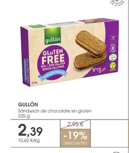 Supermercados Plaza GULLÓN Sándwich de chocolate sin gluten oferta