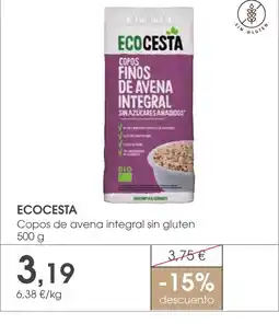 Supermercados Plaza ECOCESTA Copos de avena integral sin gluten oferta