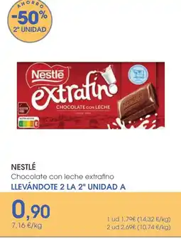 Supermercados Plaza NESTLÉ Chocolate con leche extrafino oferta