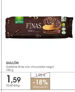 Supermercados Plaza GULLÓN Galletas finas con chocolate negro oferta