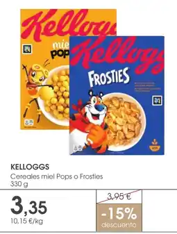 Supermercados Plaza KELLOGGS Cereales miel Pops o Frosties oferta