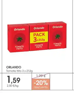 Supermercados Plaza ORLANDO Tomate frito oferta