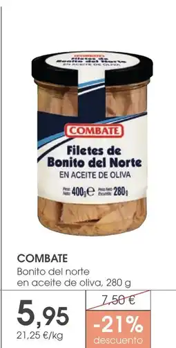 Supermercados Plaza COMBATE Bonito del norte en aceite de oliva oferta