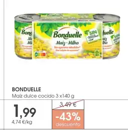 Supermercados Plaza BONDUELLE Maíz dulce cocido oferta