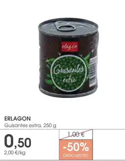 Supermercados Plaza ERLAGON Guisantes extra oferta
