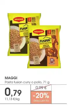 Supermercados Plaza MAGGI Pasta fusian curry o pollo oferta