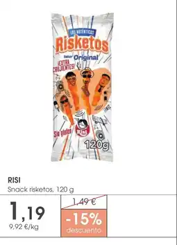 Supermercados Plaza RISI Snack risketos oferta