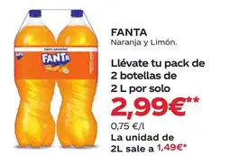 Supermercados Plaza FANTA Naranja y Limón oferta