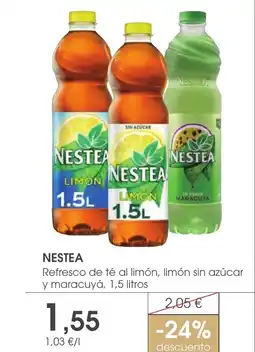 Supermercados Plaza NESTEA Refresco de té al limón, limón sin azúcar y maracuyá oferta
