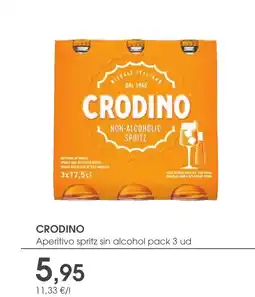 Supermercados Plaza CRODINO Aperitivo spritz sin alcohol pack 3 ud oferta