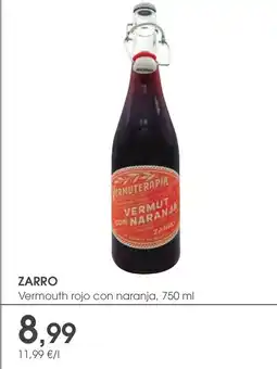 Supermercados Plaza ZARRO Vermouth rojo con naranja oferta