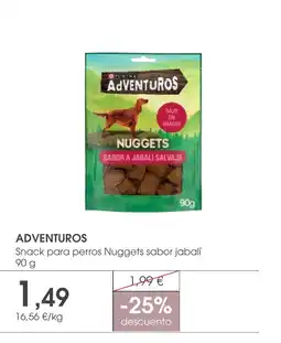 Supermercados Plaza ADVENTUROS Snack para perros Nuggets sabor jabalí oferta
