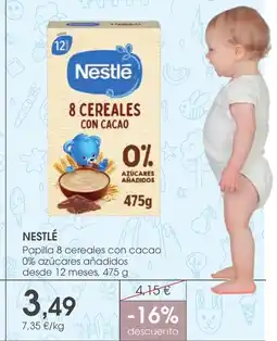 Supermercados Plaza NESTLÉ Papilla 8 cereales con cacao 0% azúcares añadidos desde 12 meses oferta