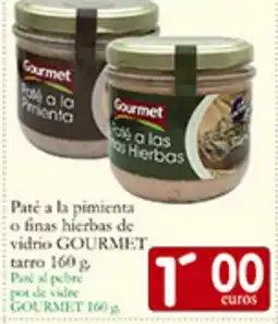 Supermercados Bip Bip GOURMET Paté a la pimienta o finas hierbas de vidrio oferta