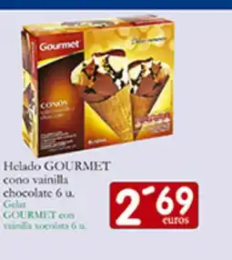 Supermercados Bip Bip GOURMET Helado cono vainilla chocolate 6 u oferta