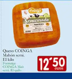Supermercados Bip Bip COINGA Queso Mahón semi oferta