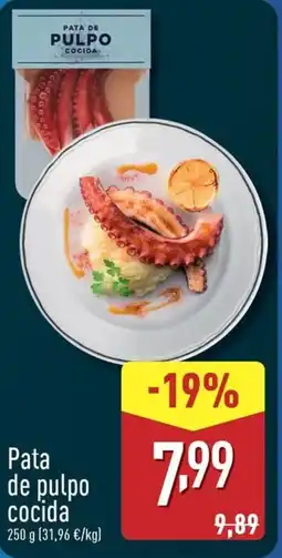 ALDI Pata de pulpo cocida oferta