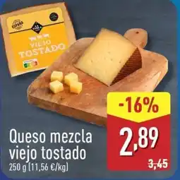 ALDI Queso mezcla viejo tostado oferta