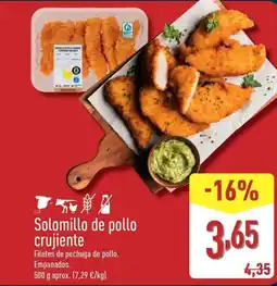 ALDI Solomillo de pollo crujiente oferta