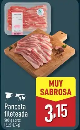 ALDI Panceta fileteada oferta