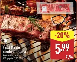 ALDI Costilla de cerdo adobada oferta