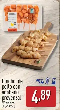 ALDI Pincho de pollo con adobado provenzal oferta