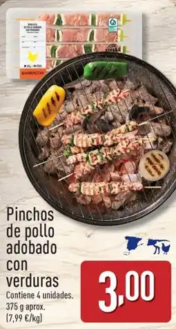 ALDI Pinchos de pollo adobado con verduras oferta