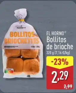 ALDI EL HORNO Bollitos de brioche oferta