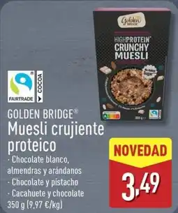ALDI GOLDEN BRIDGE Muesli crujiente proteico oferta