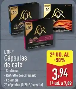 ALDI L'OR Cápsulas de café oferta