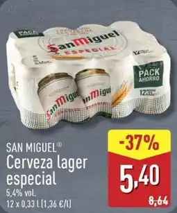 ALDI SAN MIGUEL Cerveza lager especial oferta