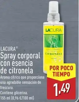 ALDI LACURA® Spray corporal con esencia de citronela oferta