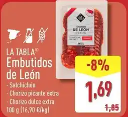 ALDI LA TABLA Embutidos de León oferta