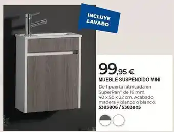 Blanco - mueble suspendido mini