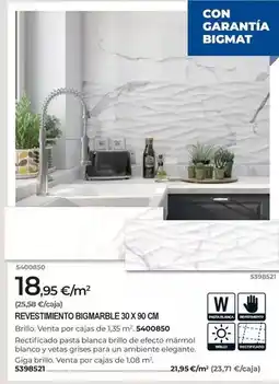 BigMat Blanco - revestimiento 30 x 90 cm oferta
