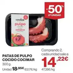 El Corte Inglés Cocimar - patas de pulpo cocido oferta