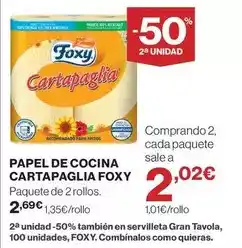El Corte Inglés Foxy - papel de cocina cartapaglia oferta