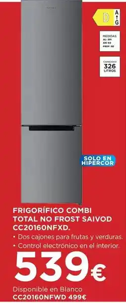 Saivod - frigorifico combi total no frost cc20160nxd