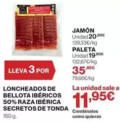 El Corte Inglés Bellota - jamón oferta