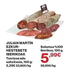 El Corte Inglés Julian martín ezkur-hestebete oferta