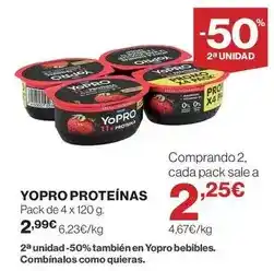 El Corte Inglés Danone - yopro proteinas oferta