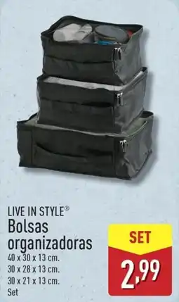ALDI LIVE IN STYLE Bolsas organizadoras oferta