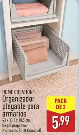ALDI HOME CREATION Organizador plegable para armarios oferta